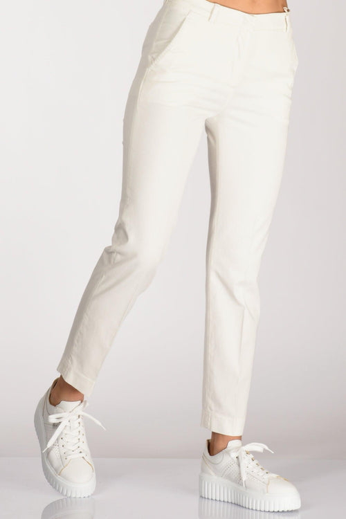 Slowear Pantalone Leyre Bianco Naturale Donna