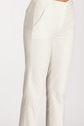 Slowear Pantalone Leyre Bianco Naturale Donna - 4