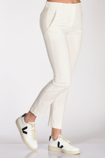 Slowear Pantalone Leyre Bianco Latte Donna