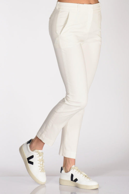Slowear Pantalone Leyre Bianco Latte Donna
