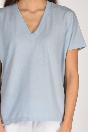 Slowear Maglia V Azzurro Donna - 3