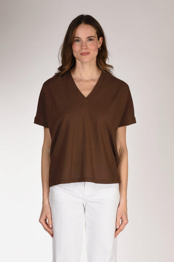 Slowear Maglia V Marrone Donna - 2