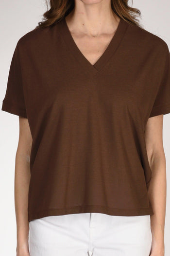 Slowear Maglia V Marrone Donna - 3