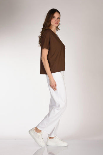 Slowear Maglia V Marrone Donna - 4