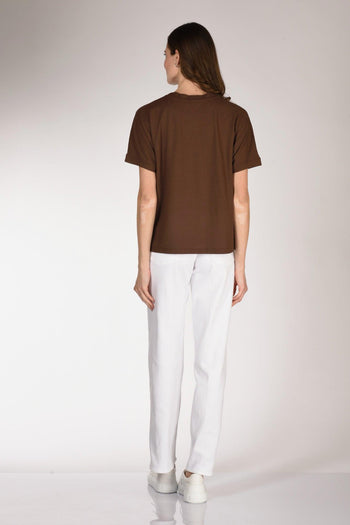 Slowear Maglia V Marrone Donna - 5