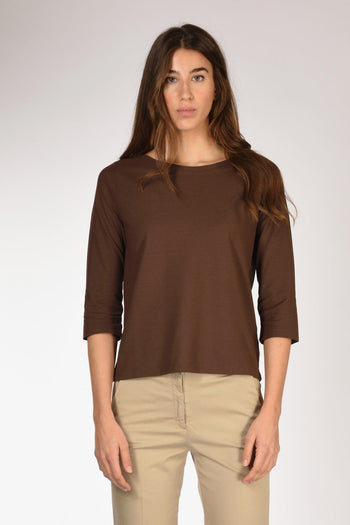 Slowear Maglia Scollo Marrone Donna - 2