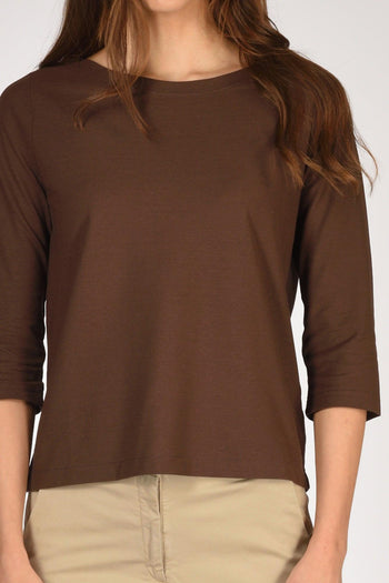 Slowear Maglia Scollo Marrone Donna - 3