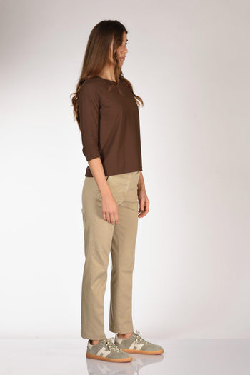 Slowear Maglia Scollo Marrone Donna - 4