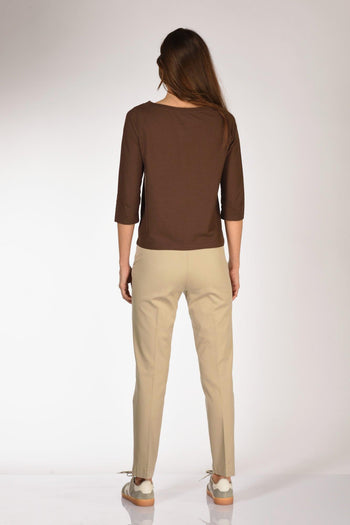 Slowear Maglia Scollo Marrone Donna - 5