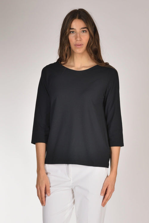 Slowear Maglia Scollo Blu Donna