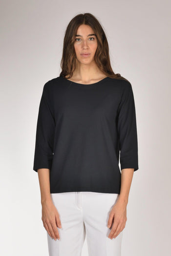 Slowear Maglia Scollo Blu Donna - 2