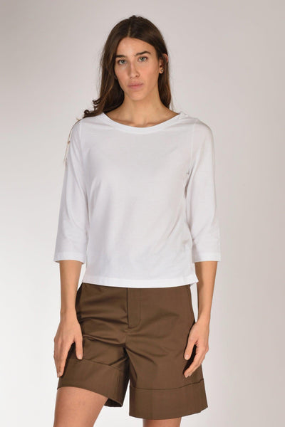Slowear Maglia Scollo Bianco Donna