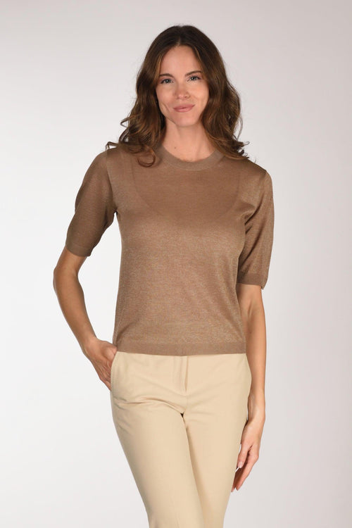 Slowear Maglia Tshirt Beige Scuro Donna