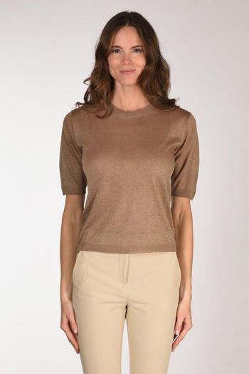Slowear Maglia Tshirt Beige Scuro Donna - 2