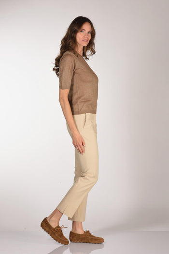 Slowear Maglia Tshirt Beige Scuro Donna - 4