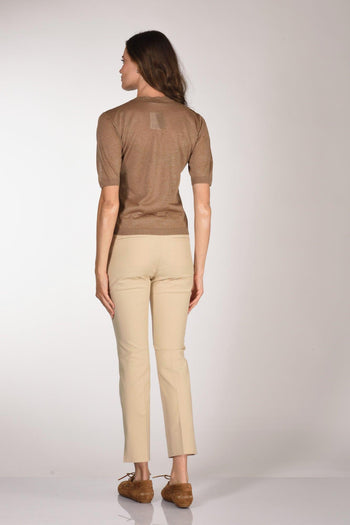 Slowear Maglia Tshirt Beige Scuro Donna - 5