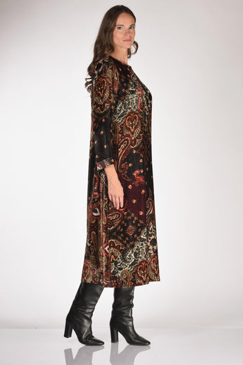 Abito Stampato Arancio/nero Donna - 4