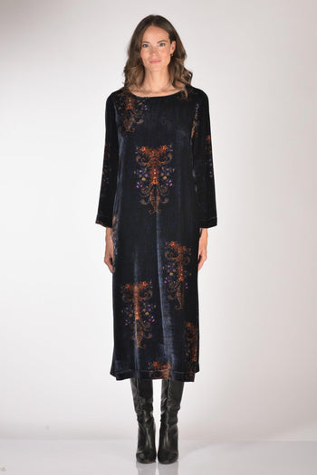 Abito Stampato Blu/arancio Donna - 2