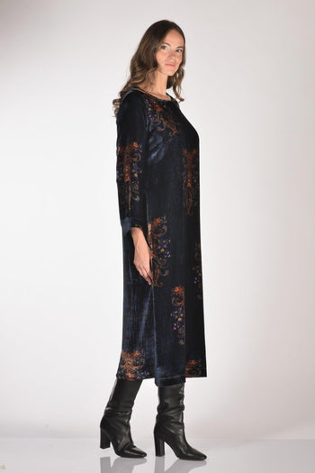 Abito Stampato Blu/arancio Donna - 3