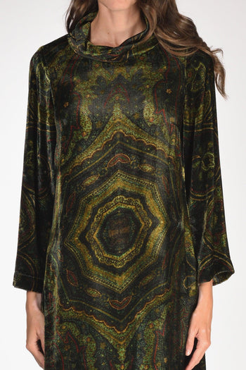 Abito Stampato Verde Donna - 3