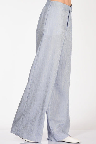 Pantalone Lorenza Bianco/blu Chiaro Donna