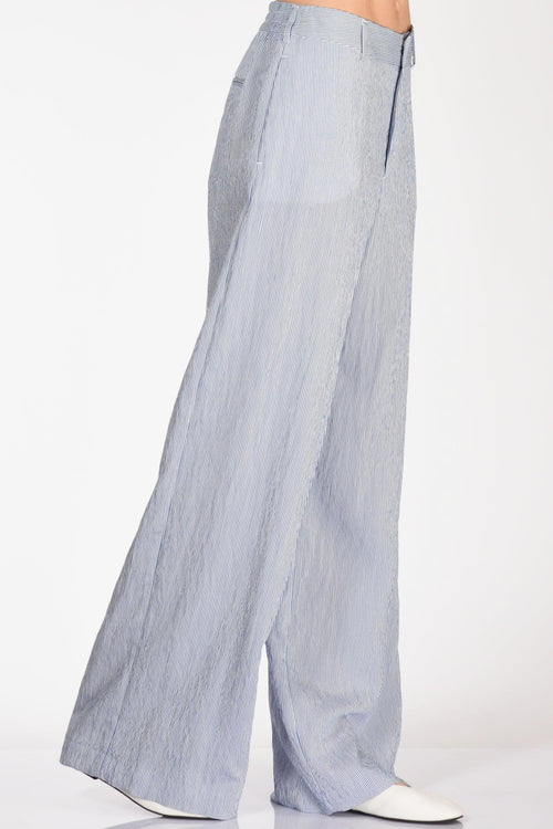 Pantalone Lorenza Bianco/blu Chiaro Donna