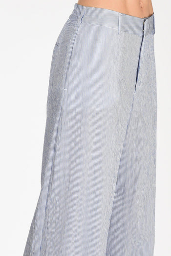 Pantalone Lorenza Bianco/blu Chiaro Donna - 4