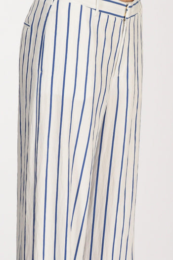 Pantalone Lorenza Bianco/bluette Donna - 4