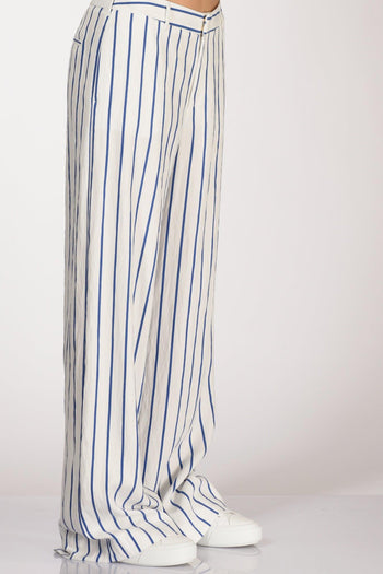 Pantalone Lorenza Bianco/bluette Donna - 5