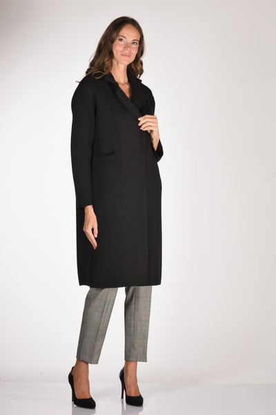 Cappotto Maglia Nero Donna