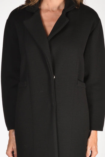 Cappotto Maglia Nero Donna - 3