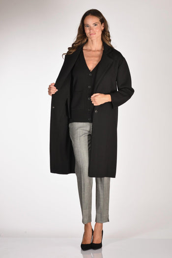 Cappotto Maglia Nero Donna - 6
