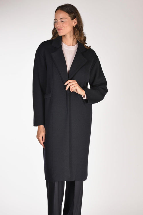 Cappotto Maglia Blu Donna