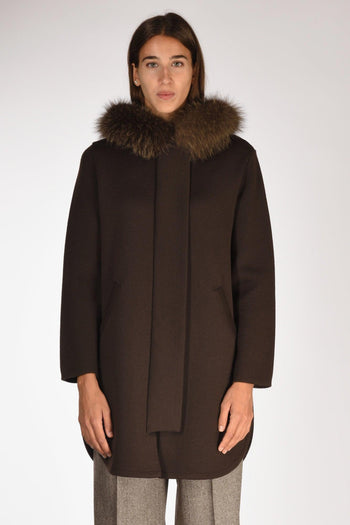 Cappotto Con Pelo Marrone Donna - 2