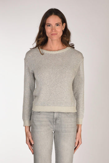 Maglia Girocollo Grigio Donna - 2