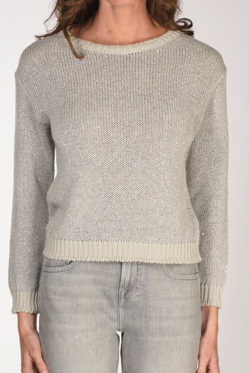 Maglia Girocollo Grigio Donna - 3