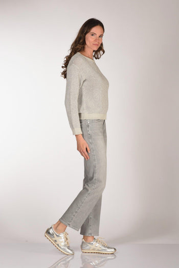 Maglia Girocollo Grigio Donna - 4