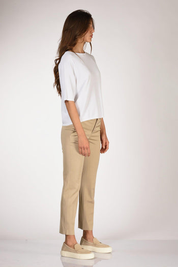 Maglia Girocollo Bianco Donna - 4