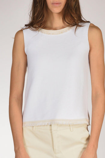 Canotta Maglia Bianco Donna - 3