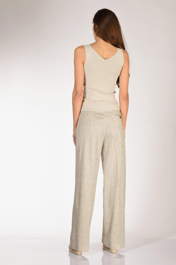 Canotta Maglia Beige Donna - 5