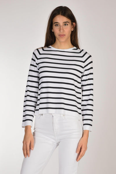 Maglia Rigata Nero/bianco Donna