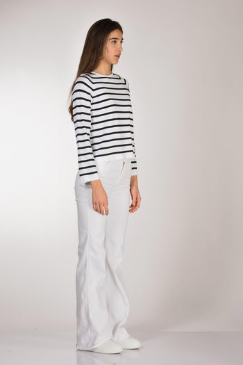 Maglia Rigata Nero/bianco Donna - 4