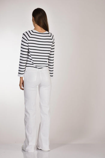 Maglia Rigata Nero/bianco Donna - 5