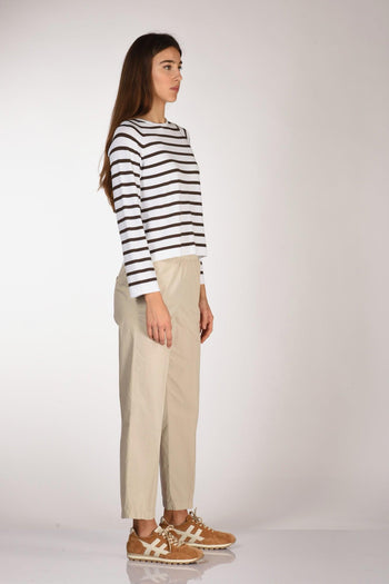 Maglia Rigata Bianco/marrone Donna - 4