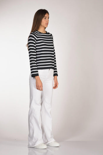 Maglia Rigata Blu/bianco Donna - 4