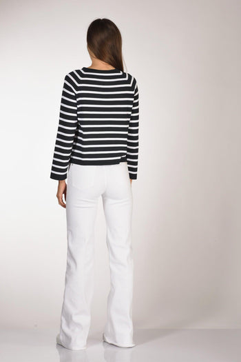 Maglia Rigata Blu/bianco Donna - 5