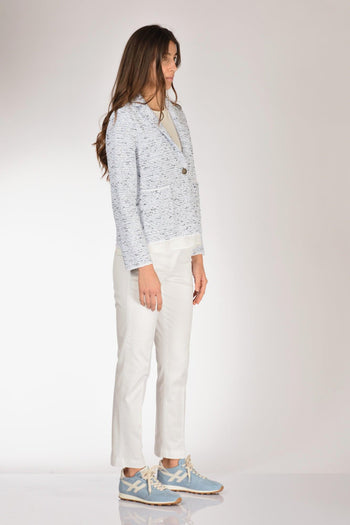 Giacca Maglia Azzurro/bianco/nero Donna - 4