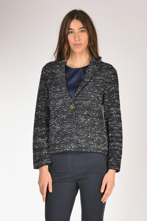 Giacca Maglia Blu/nero/bianco Donna
