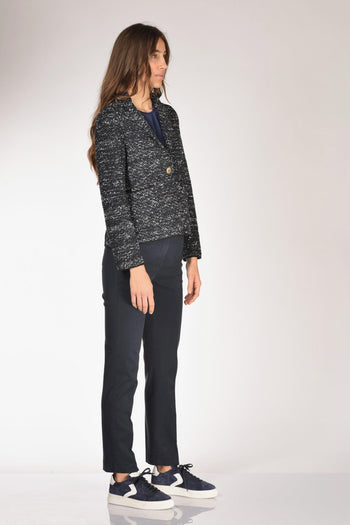 Giacca Maglia Blu/nero/bianco Donna - 4