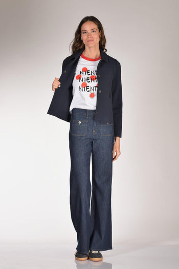 Giacca Maglia Blu Donna - 6